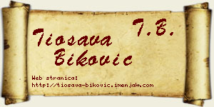 Tiosava Biković vizit kartica